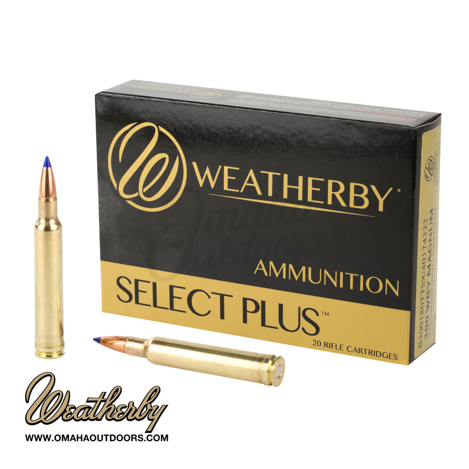 Weatherby Select Plus 300 Wby Magnum 180 Grain Ttsx 20 Rounds - Omaha 