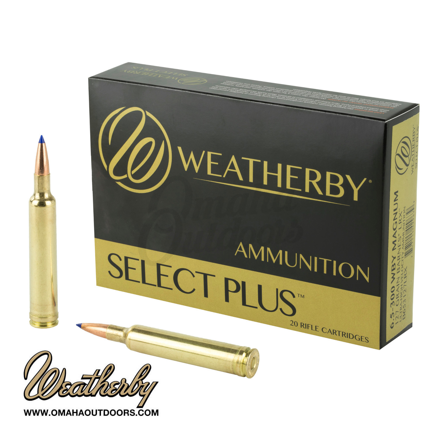 Weatherby Select Plus 6.5-300 Wby Mag 127 Grain LRX 20 Rounds - Omaha ...