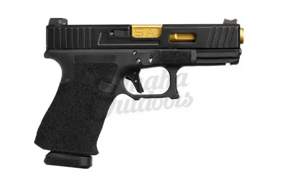 Salient Arms Mod Glock Gen Tier One Rd Mm Pistol Gold Tin Barrel Omaha Outdoors