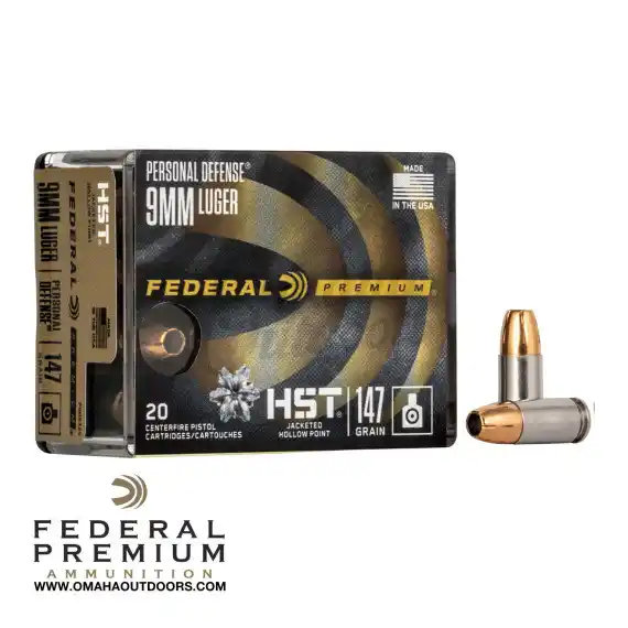 Federal 9mm 147 Grain HST 20 Rounds - Omaha Outdoors