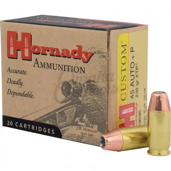 Hornady Custom 45 Auto +P 230 GR XTP 20 Rounds - Omaha Outdoors