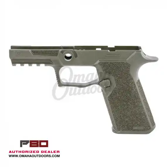 P80 P320 Textured Grip Module Full Size OD Green - Omaha Outdoors