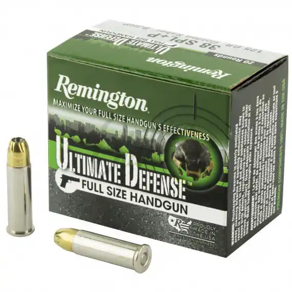 Remington Ultimate Defense 38 Special Ammo 125 Grain BJHP 20 Rounds ...