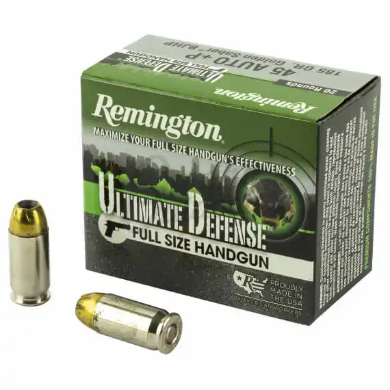 Remington Ultimate Defense 45 ACP +P 185 Grain JHP 20 Rounds - Omaha ...