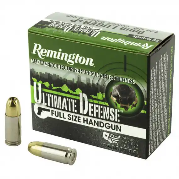 Remington Ultimate Defense 9mm +P Ammo 124 Grain BJHP 20 Rounds - Omaha ...