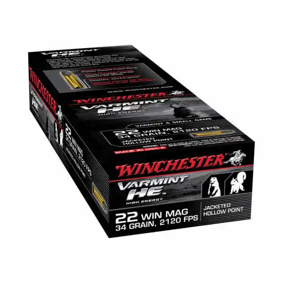 Winchester Varmint HE 22 Win Mag 50 Rounds - Omaha Outdoors