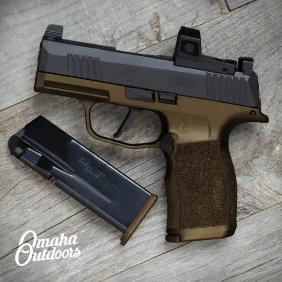 SIG P365X Spartan Bronze Vuurwapen Mag Release Romeo Zero Elite - Omaha ...