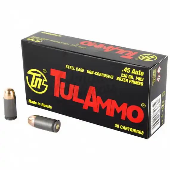 Tulammo Steel Case Acp Ammo Grain Fmj Round Box Omaha Outdoors