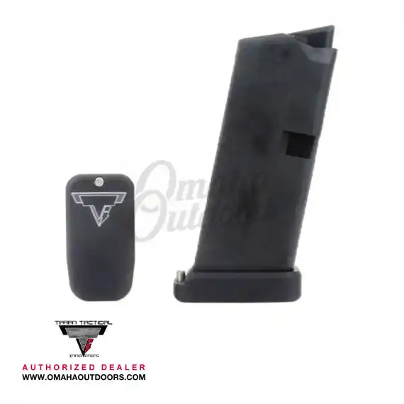 Taran Tactical Glock 43 Plus 1 Mag Extension Flat Black In Stock 5185