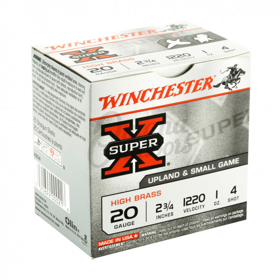 Winchester Super X High Brass 20 Gauge 4 Shot - Omaha Outdoors