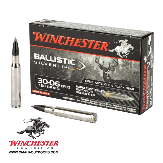 Winchester Ballistic Silvertip 30-06 SPRG 168gr - Omaha Outdoors