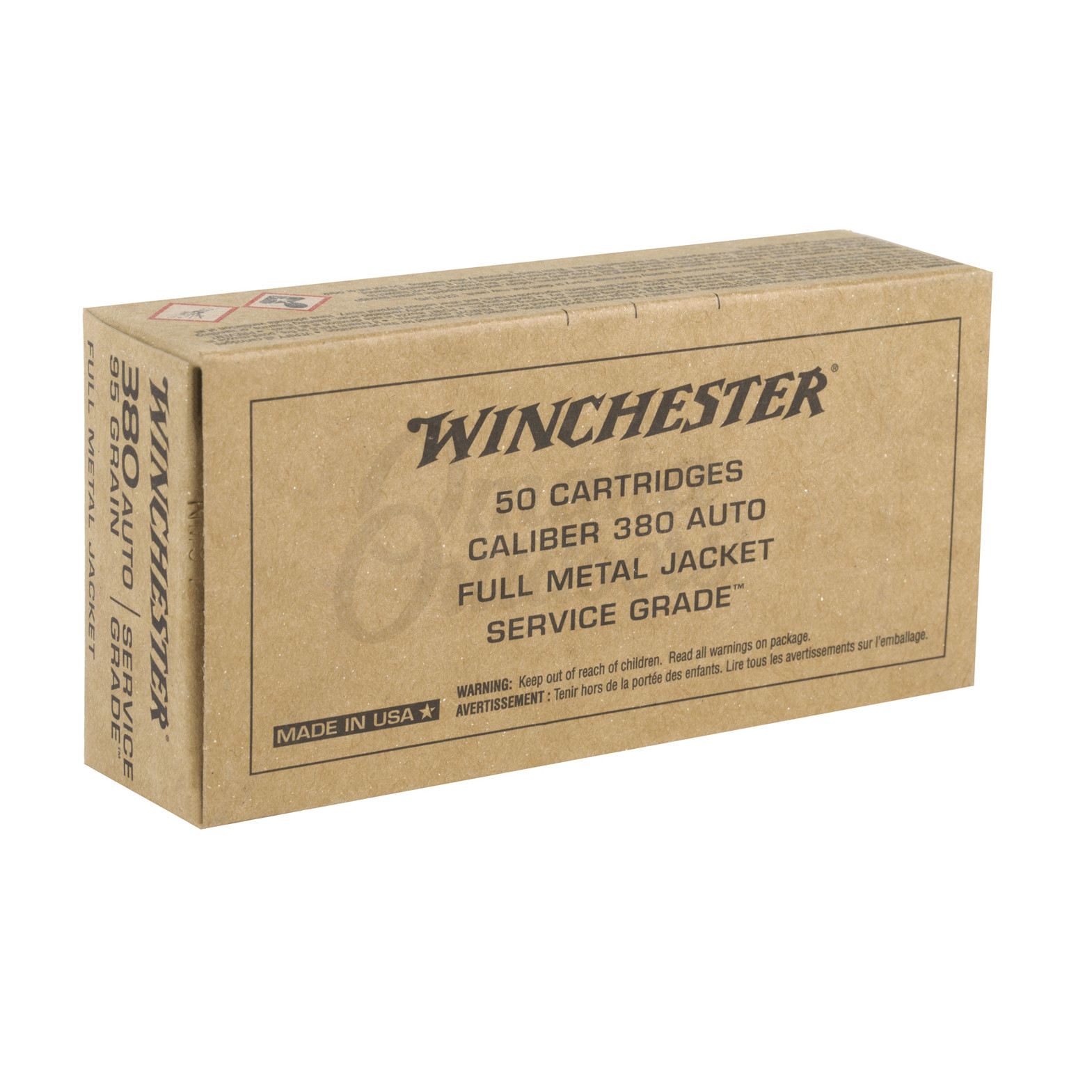 Winchester 380 Service Grade 50 Rounds - Omaha Outdoors