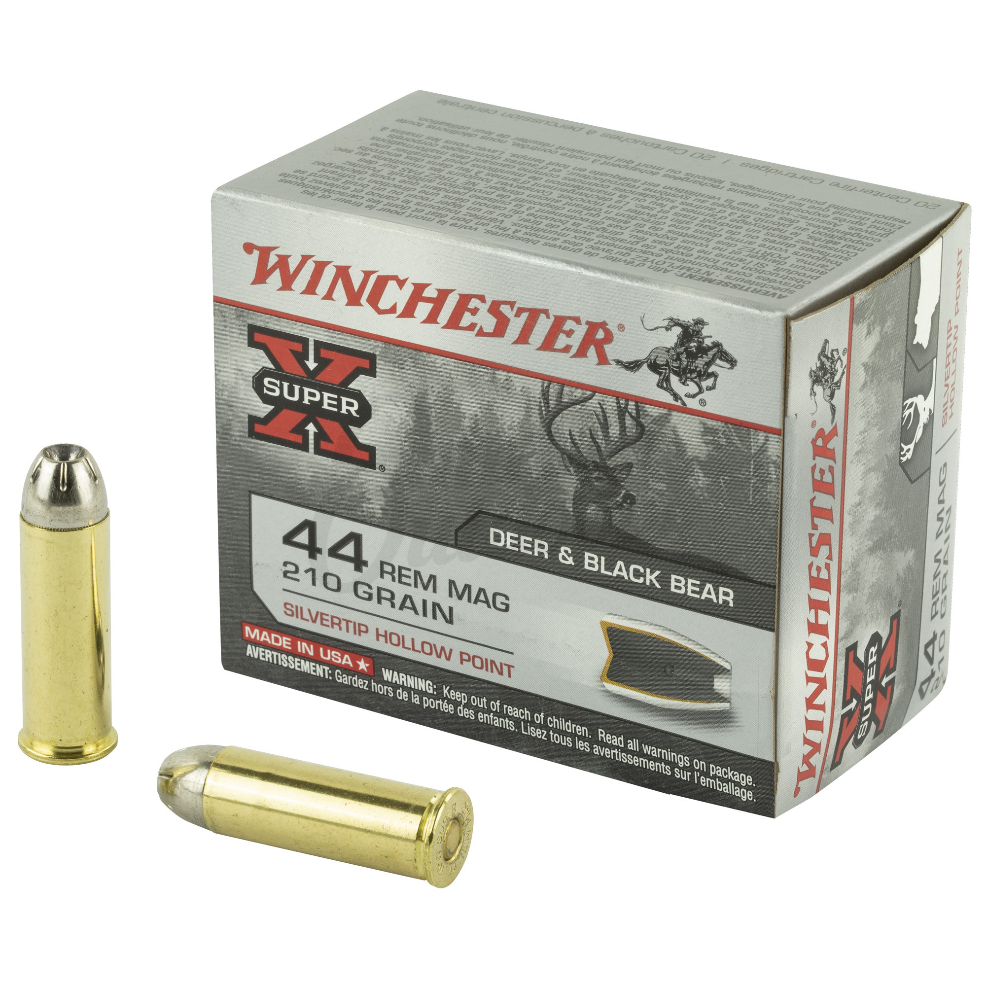 Winchester Super X 44 Mag 210 Grain Silvertip - Omaha Outdoors