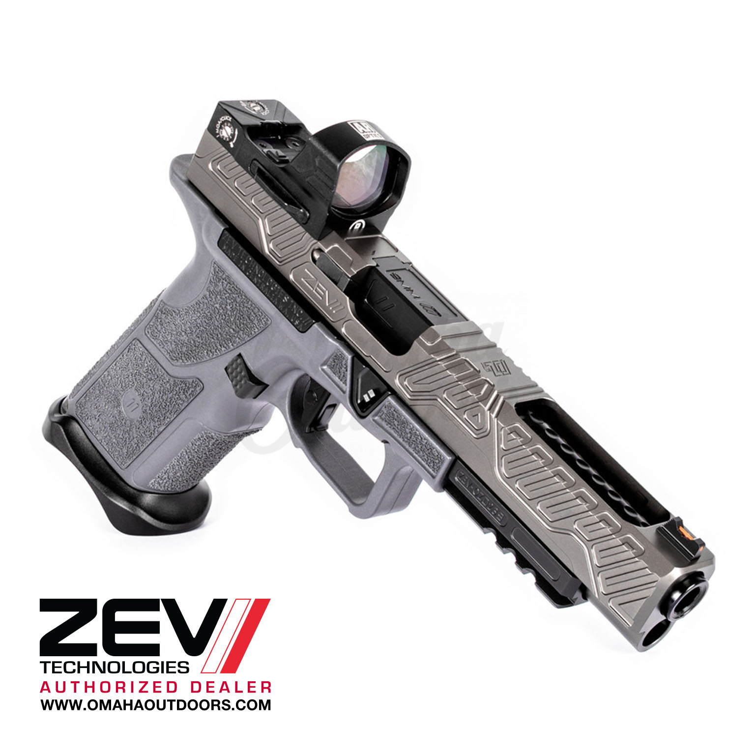 ZEV OZ9 KC Eusebio for Glock 34 Gen 3 Gray Slide 9mm Bushnell Optic Cut 