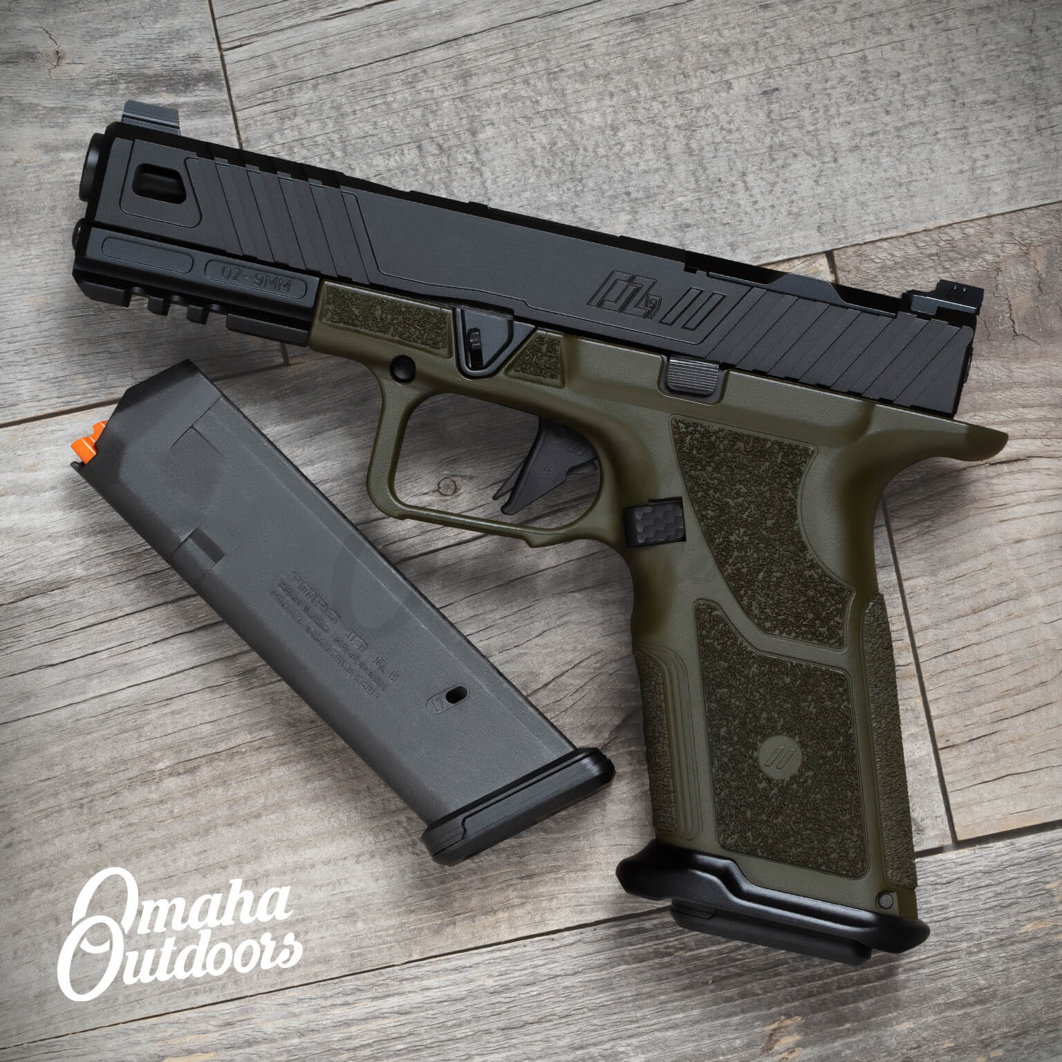 ZEV OZ9 Elite Standard OD Green Night Sights - Omaha Outdoors