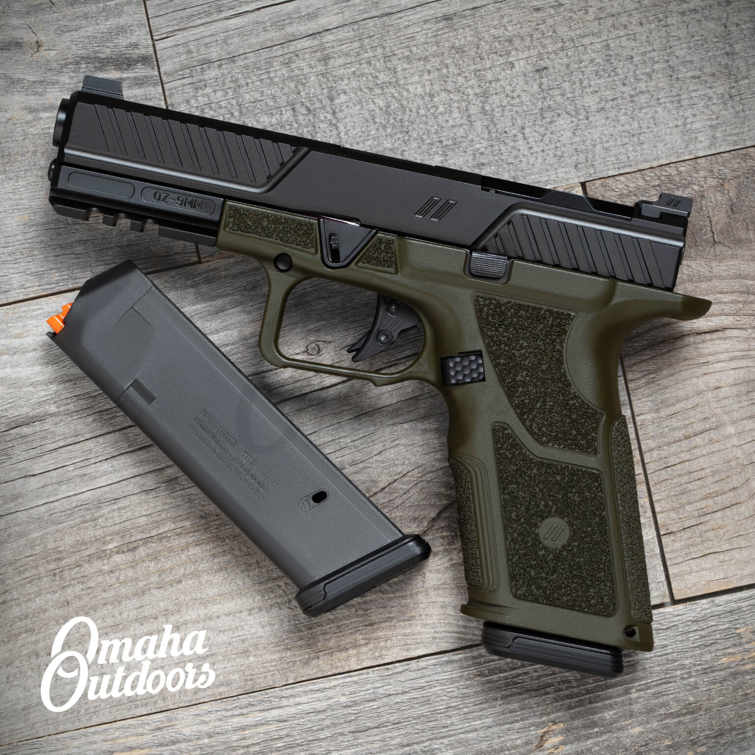 ZEV OZ9 Combat Standard OD Green with Night Sights - Omaha Outdoors