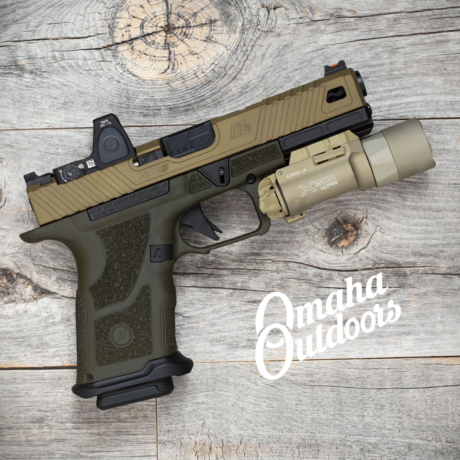 ZEV OZ9 Covert OD Green / FDE RM06 X300U-A - Omaha Outdoors