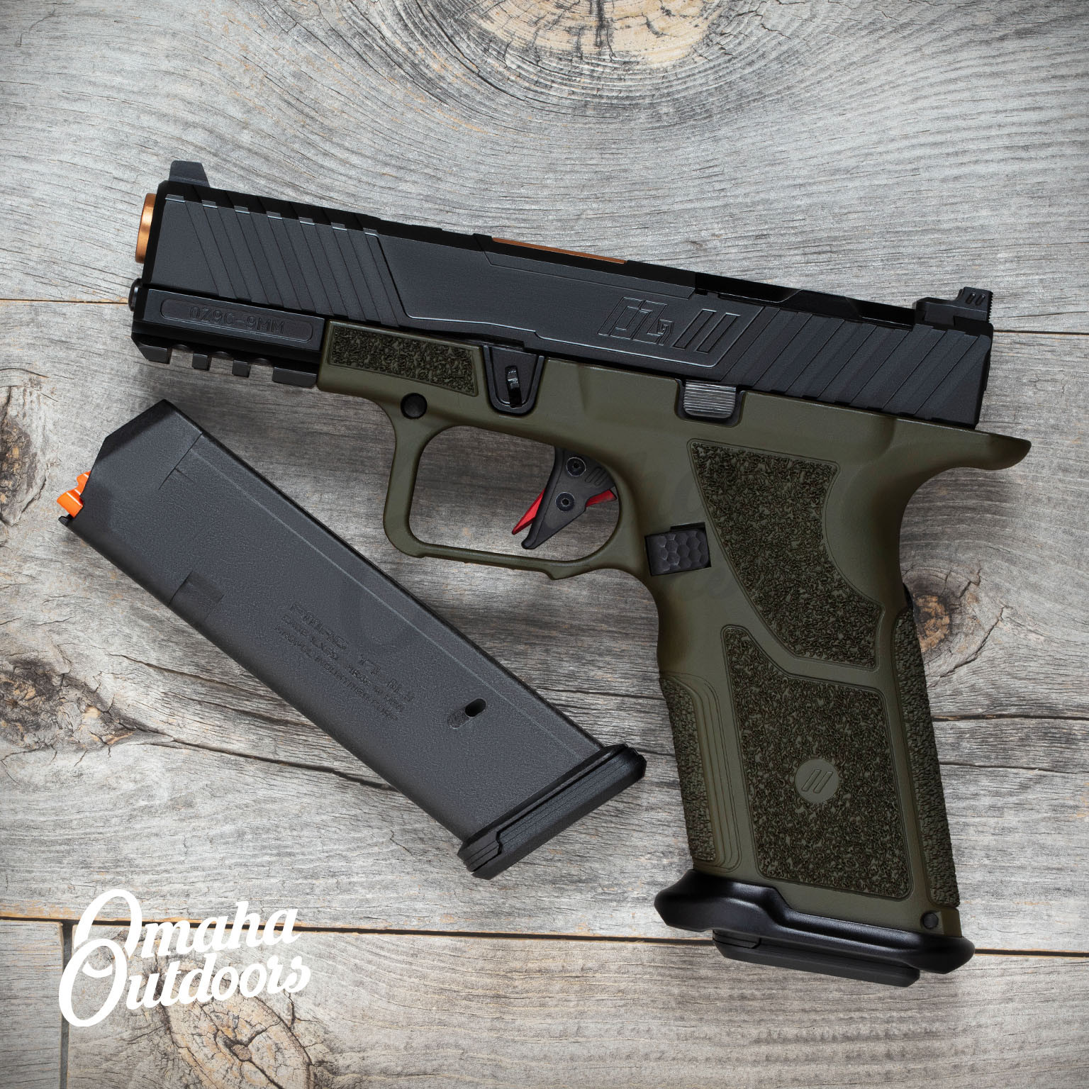 ZEV OZ9 Compact Hypercomp X Grip OD Green - Omaha Outdoors